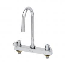 T&S Brass 5F-8CLX05 - Equip 8'' c/c Deck Mount Workboard Fct w/ 5-1/2'' Swivel Gooseneck