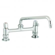 T&S Brass 5F-8DLS08A - 8'' Deck Mount Faucet, 8'' Swing Nozzle, 2.2 GPM Aerator, Lever Handles, Suppl