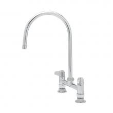 T&S Brass 5F-8DLS09 - equip 8'' Deck Mount Faucet, Lever Handles, 9'' Swivel GN & 1/2'&apos