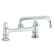 T&S Brass 5F-8DLX08 - 8'' Deck Mount Faucet with 8'' Swing Nozzle ''Equip by T&S Brass