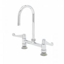 T&S Brass 5F-8DWS05A - 8'' Deck Faucet, 5-1/2'' Swivel Gooseneck, 2.2 GPM Aerator, 4'' Wris