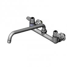 T&S Brass 5F-8WLB12 - 8'' Wall Mount Faucet, Lever Handles, 12'' Swing Nozzle & 1/2''