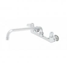 T&S Brass 5F-8WLB12 - 8'' Wall Mount Faucet, Lever Handles, 12'' Swing Nozzle & 1/2''