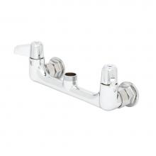 T&S Brass 5F-8WLX00-EE - 8'' Wall Mount Faucet, Lever Handles & 00EE Wall Flanges (Less Nozzle)