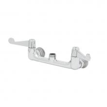 T&S Brass 5F-8WWX00 - Faucet, 8'' Wall Mount, 4'' Wrist-Action Handles, Less Nozzle equip