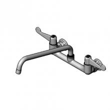 T&S Brass 5F-8WWX08 - Faucet, 8'' Wall Mount, 8'' Swing Nozzle, 4'' Wrist-Action Handles e