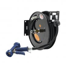 T&S Brass 5HR-232-12-A - Hose Reel, Open, Powder Coated Steel, 3/8'' x 35' ID Hose, Front Trigger Water Gun,