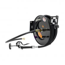 T&S Brass 5HR-242-01-GH - Hose Reel, Open, Powder Coated Steel, 3/8'' x 50' Hose, 5SV-WH, & 3' Hose