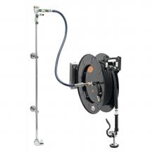 T&S Brass 5HR-242-01WE2 - EQUIP Hose Reel System, Single-Temp Wall Mount Base Faucet, 3/8'' x 50' Hose, Wall