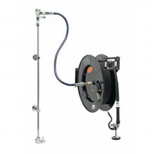 T&S Brass 5HR-242-01XE2 - EQUIP Hose Reel System, Single-Temp Wall Mount Base Faucet, 3/8'' x 50' Hose