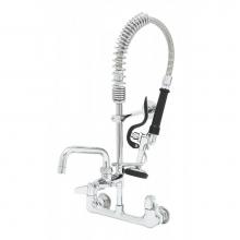 T&S Brass 5MPH-8WLN-06 - Equip Mini-PRU: 8'' Wall Mount Faucet, 5SV, 6'' Swing Nozzle, Lever Handles, W