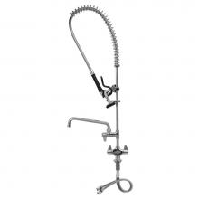 T&S Brass 5PR-2S06 - Pre-Rinse, Single Hole Base, 18'' Flexible Inlets, 6'' Wall Bracket, 6'&a