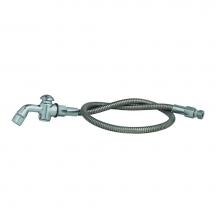 T&S Brass B-0101-A84 - Push-Button Spray Valve w/ Aerator, 84'' Flexible SS Hose (013E-84H)