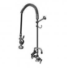 T&S Brass B-0113-ADF06-B - EasyInstall Pre-Rinse, Single Hole Base, 6'' Add-On Faucet, 18'' Flex Lines, W