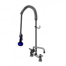 T&S Brass B-0123-A10-08C - EasyInstall Pre-Rinse, Spring Action, 8'' Deck Mount Base, 10'' Add-On Faucet,