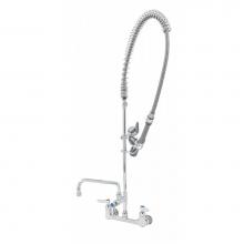 T&S Brass B-0133-10CRBJST - EasyInstall Pre-Rinse, 8'' Wall Mount Faucet, Ceramas, ADF, 061X, B-0230-K, Tee, Swivel