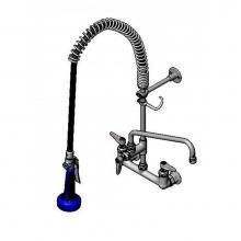 T&S Brass B-0133-A12-B8CX - Pre-Rinse Unit: 8'' c/c Wall Mount, 1/2'' NPT Female Inlets, 10'' Ri