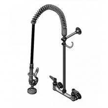 T&S Brass B-0133-B-22R - EasyInstall Pre-Rinse, Spring Action, Wall Mount Base, 8'' Centers, Wall Bracket, 22&apo