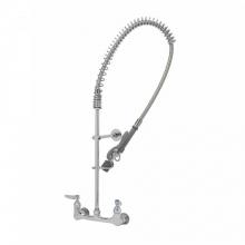 T&S Brass B-0133-BJ - EasyInstall Pre-Rinse, Spring Action, 8'' Wall Mount, Wall Bracket, B-0107-J Spray Valve