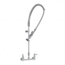 T&S Brass B-0133-V-B - EasyInstall PRU: 8'' Wall Mount, Vacuum Breaker, 44'' Flex Hose & B-0107 S