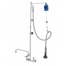 T&S Brass B-0140-08 - Pre-Rinse: 8'' Wall Mount, Balancer Arm, 68'' Flex Hose, B-0108 Spray Valve, A