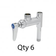 T&S Brass B-0155-LNM - Add-On Faucet, Less Nozzle, Lever Handle (Qty. 6)