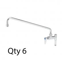 T&S Brass B-0157-M - Add-On Faucet, 18'' Nozzle, Lever Handle (Qty. 6)