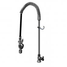 T&S Brass B-0173-C - Single Hole Deck Mount Pre-Rinse, Low-Flow Spray Valve & Flex Hoses