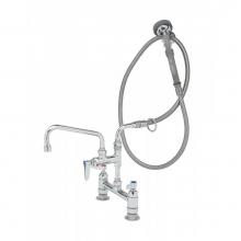 T&S Brass B-0175-05 - Pre-Rinse: 8'' Deck Mount Base, Add-On Fct w/ 8'' Swing Nozzle, Hose & Ang