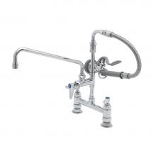 T&S Brass B-0178 - Spray Assembly, 8'' Deck Mount Base, 12'' Add-On Faucet, Spray Valve & SS