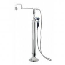 T&S Brass B-0180 - Kettle Kaddy, 18'' Double Joint Nozzle, Spray Valve and 104'' Hose, Single Con