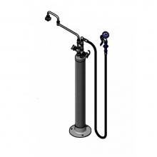 T&S Brass B-0182 - Kettle Kaddy, 18'' Double Joint Nozzle, Spray Valve & 104'' Hose, Hot &