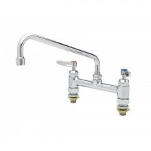 T&S Brass B-0221-CC-CR - B-0221 Deck Mount Faucet w/ Cerama Cartridges, 12'' Swing Nozzle & 00CC Inlets