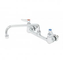 T&S Brass B-0230-EE-061X - 8'' Wall Mount Faucet w/ Eternas, 10'' Swing Nozzle (061X), 00EE Inlets