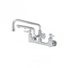 T&S Brass B-0231-U12 - ULTRARINSE 8'' Wall Mount Mixing Faucet, 12'' Swing Nozzle, 10'' 1.5