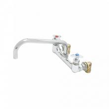 T&S Brass B-0290-AM - Big-Flo Mixing Faucet, 8'' Wall Mount, Handles w/ Anti-Microbial Coating, 12''