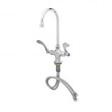 T&S Brass B-0300-VR4-WS - Faucet, Single Hole, Dual Temp, Eternas, Rigid GN, 1.5 GPM VR Aerator, 4'' Wrist Handles