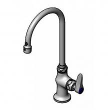 T&S Brass B-0308-CR-VRS - Single Pantry Faucet, Deck Mount, Cerama, Lever Handle, Swivel Gooseneck, 2.2 GPM Aerator