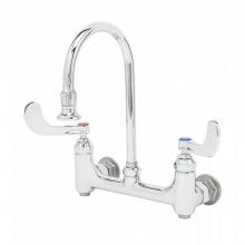 T&S Brass B-0352-04 - Medical Faucet, Wall Mount, 8'' Centers, Swivel/Rigid GN, 2.2 GPM Rosespray, Built-In St