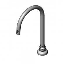 T&S Brass B-0545-F15-LW - Swivel Gooseneck w/ Plain End, 1.5 GPM Flow Control, Lock Washer, D = 5 11/16'', H = 10