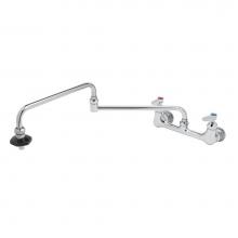 T&S Brass B-0598 - Pot Filler, Wall Mount, 8'' Centers, 24'' Double Joint Nozzle, Insulated On-Of