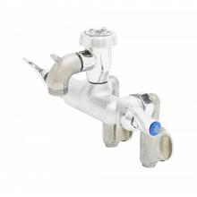 T&S Brass B-0669-02 - Service Sink Faucet, Wall Mount, Adjustable Center, Vac. Breaker, Pail Hook, Integral Stop Rough C