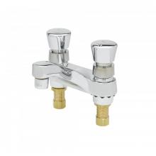 T&S Brass B-0831-VF05 - Metering Faucet, Deck Mount, 4'' Centers, 0.5 GPM VR Spray Device, Push Button Handles