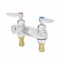 T&S Brass B-0871-CR-VR05 - Lavatory Faucet, 4'' Deck Mount, 0.5 GPM VR Spray Device, Lever Handles & VR Screws