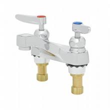 T&S Brass B-0871-CR-VRS - 4'' Centerset Faucet, QT Ceramas, 2.2 GPM Aerator, Lever Handles w/ VR Screws