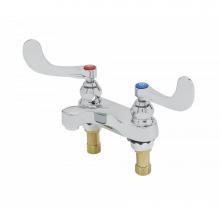 T&S Brass B-0890-WS - Medical Faucet, Deck Mount, Cast Basin Spout, 1.5 GPM Aerator, 4'' Wrist Action Handles