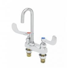 T&S Brass B-0892-FC - Medical Fct, Deck Mt, Plain-End Swivel/Rigid Gooseneck w/ 1.5 GPM Flow Disc, 4'' WA Hand