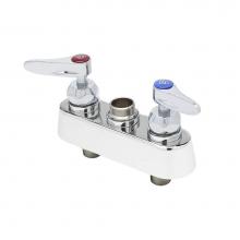 T&S Brass B-1110-CR-LN - 4'' Deck Mount Workboard Faucet, Less Nozzle, Cerama, Lever Handles