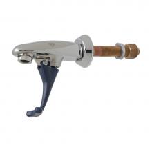 T&S Brass B-1202 - Glass Filler, Wall Mount, 3/8'' NPT Male Supply Nipple & Lock Nut, Adjustable Flange