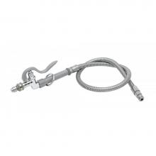 T&S Brass B-1412 - Spray Assembly, 3' Stainless Steel Hose with Quick Disconnect Fan Spray Head